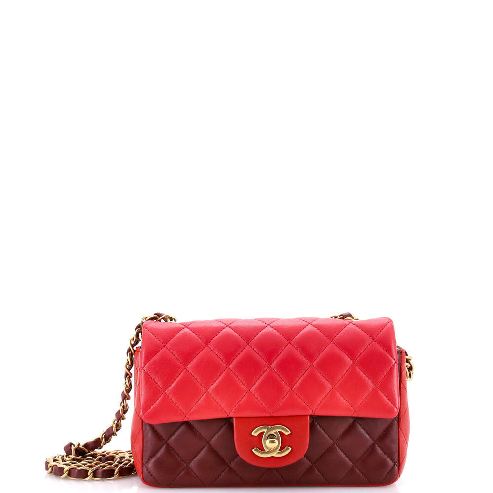 Chanel Tricolor Classic Single Flap Mini